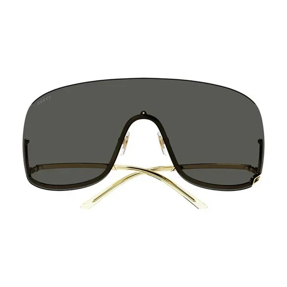 NEW GUCCI SHIELD SUNGLASSES GUCCI GG1560S 001 GOLD GREY EYEWEAR display picture 2
